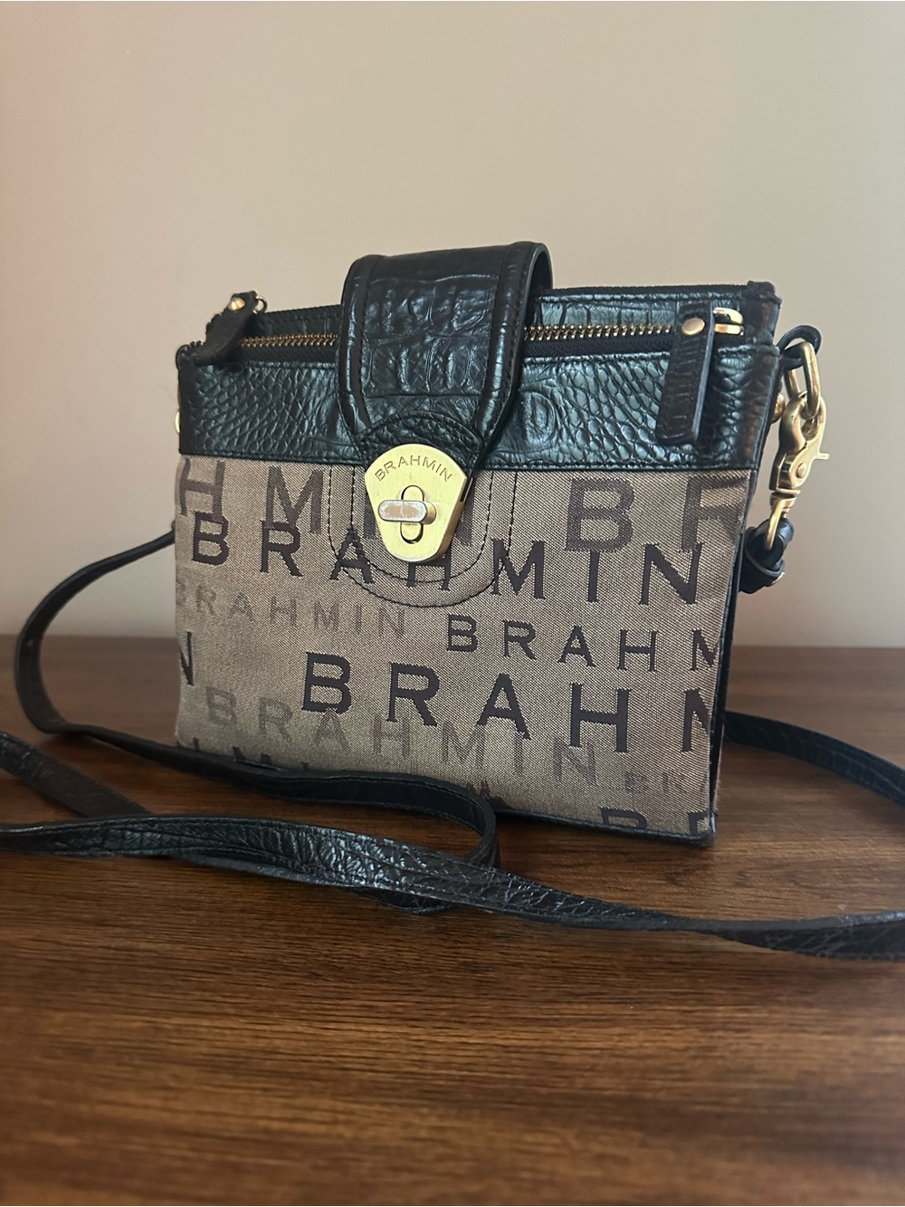 Brahmin Vintage Mini Crossbody & Dustbag
